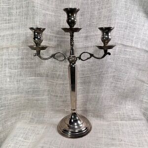 Godinger Butler's Pantry Silver Plated 3 Light Candelabra Candle Holder 13 inch